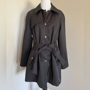 Marc New York Andrew Marc Black Trench Coat Size Large